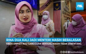 RUU Gangguan Seksual : 2 kali jadi Menteri namun Rina masih beralasan