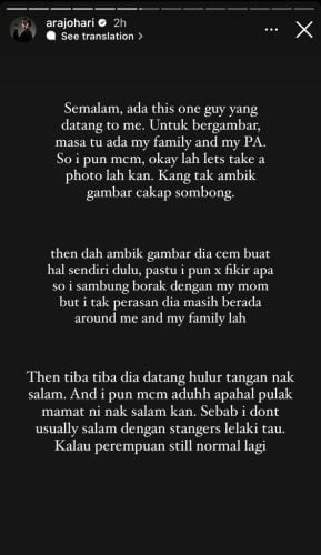 Ara Johari dicabul. Disangka peminat hendak bergambar, sekali ini yang dilakukan. Penyanyi Ara Johari menceritakan detik cemas yang dihadapinya apabila ada seorang individu lelaki mencabulnya.