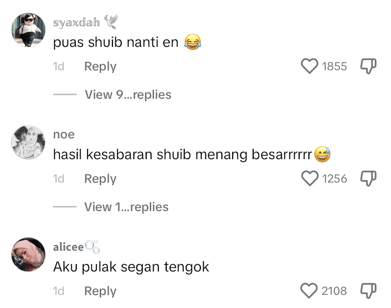 Tunang Shuib, Watie tayang barang kemas mewah. Tetapi lain pula yang menjadi perhatian netizen