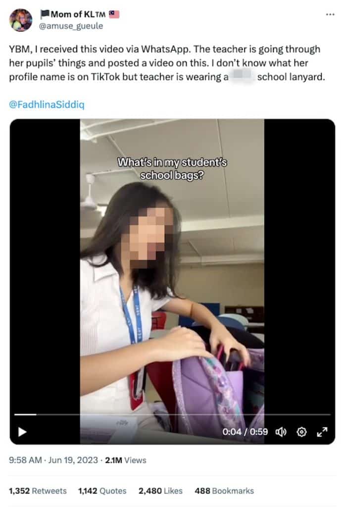 Viral! Guru selongkar barang pelajar demi konten. Tapi lain pula yang ...