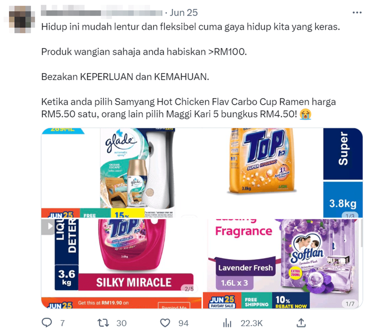 Wanita tunjuk resit beli barang nak dapatkan simpati, tapi kena kecam pula. Tengoklah apa yang dibeli tu. Isu kos sara hidup dan harga barang yang tinggi masih menjadi topik bualan di media sosia.