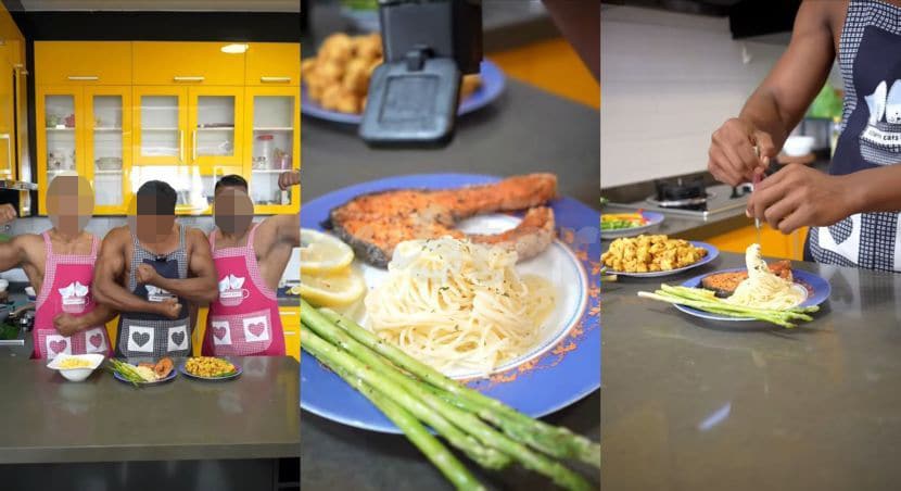 Tiga jejaka sado pakai apron je memasak, 'belanja' netizen otot buat ramai 'kenyang’. memaparkan tiga jejaka sado yang hanya mengenakan apron ketika memasak meraih perhatian ramai di media sosial.Aksi memasak salmon, ayam dan telur yang mengumpul lebih 30,000 tontonan itu turut dihujani hampir 200 komen termasuklah usikan nakal terhadap tiga jejaka berkenaan.