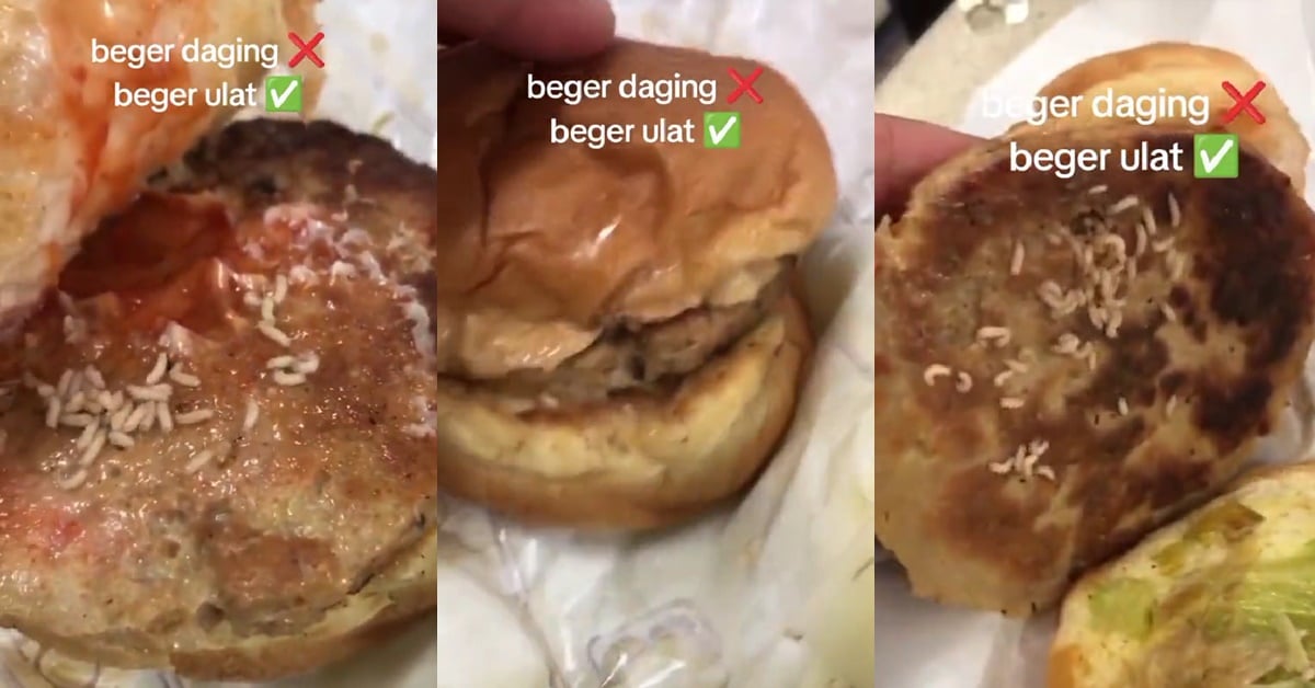 [VIDEO] Wanita terkejut beli burger dapat pakej ulat sampah 'bergedik-gedik' atas daging. Seorang wanita terkejut apabila burger daging yang di beli sebuah perhentian Rehat dan Rawat (R&amp;R) dipenuhi dengan ulat.