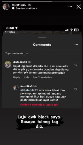 Kecewa dengan Komen Negatif, Mustika, Adik Nur Sajat, Membalas Kritik yang Menghina Penampilannya