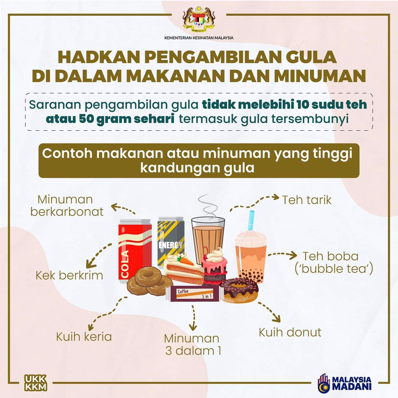 "Apa salah kuih dan minuman ni?" - Makanan favourite rakyat Malaysia masuk senarai peringatan KKM