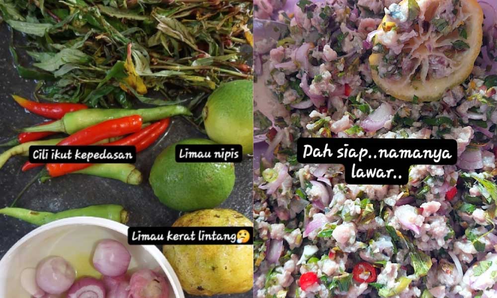 Gaul-gaul je dah siap resepi lejen kerabu lawar jadi kegemaran ramai 