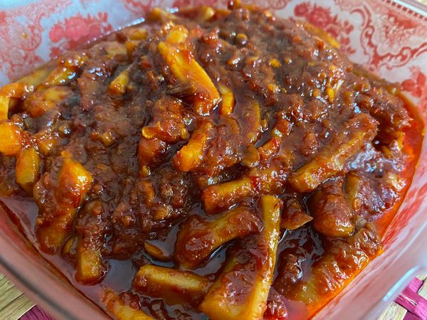 Sentuhan berbeza buat sambal sotong, lembut dan sedap sampai berebut anak beranak