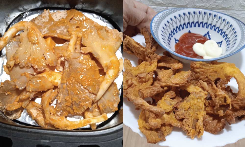 Tak Perlu Beli Di Kedai Buat Sendiri Cendawan Celup Tepung Guna Air Fryer