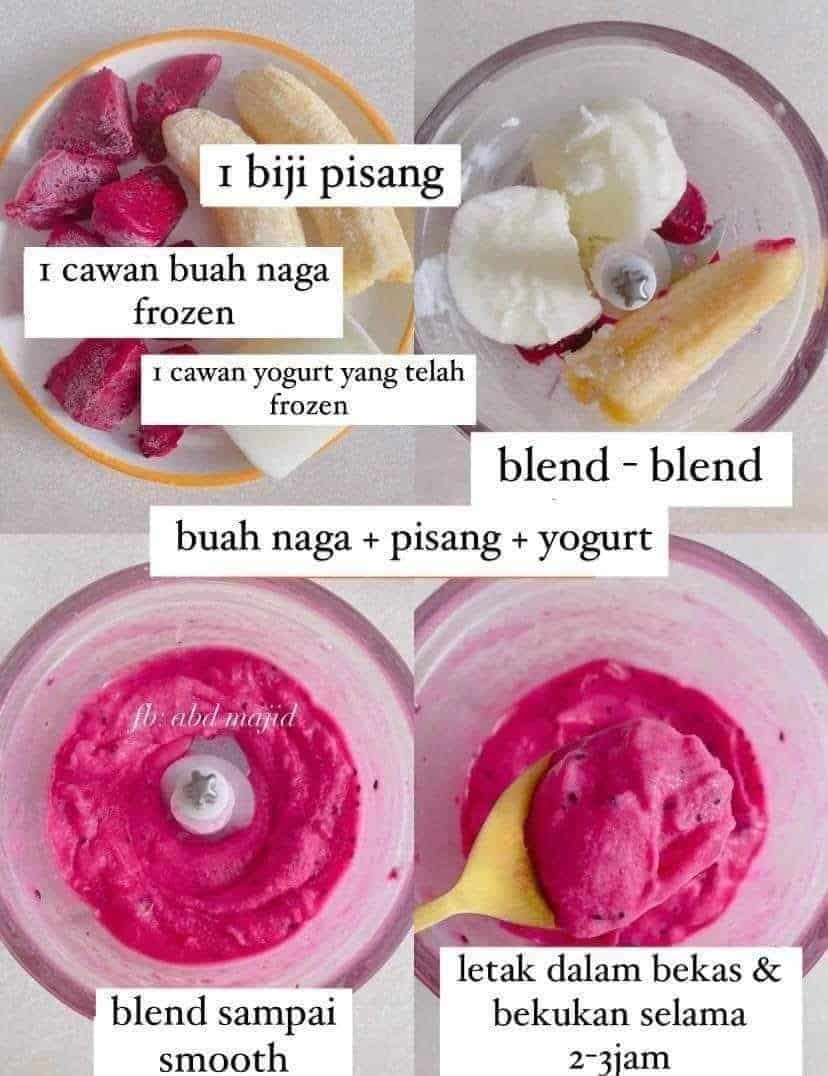 Bayi pun boleh makan aiskrim. Individu ini kongsi resipi guna 'buah syurga'