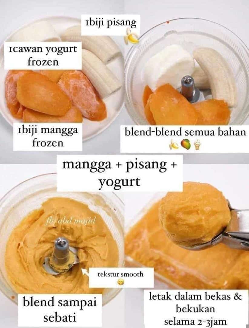 Bayi pun boleh makan aiskrim. Individu ini kongsi resipi guna 'buah syurga'