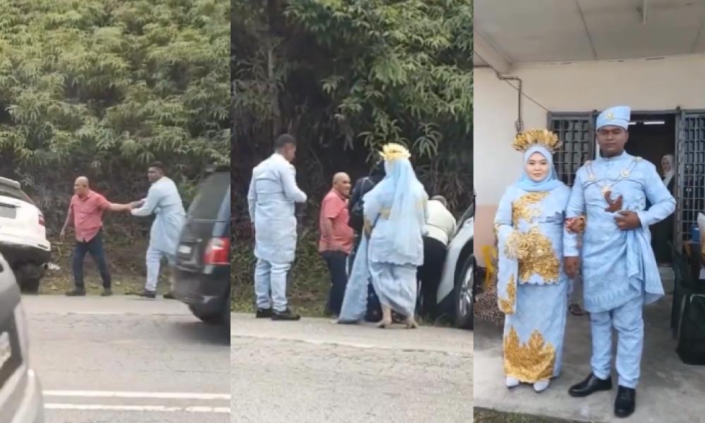 Berlari Bantu Mangsa Kemalangan Ramai Doakan Jodoh Pasangan Pengantin