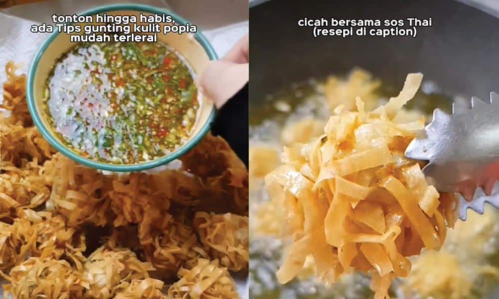 Cara masak bebola udang rangup lagi sedap, kena ikut tips gunting kulit popia tu
