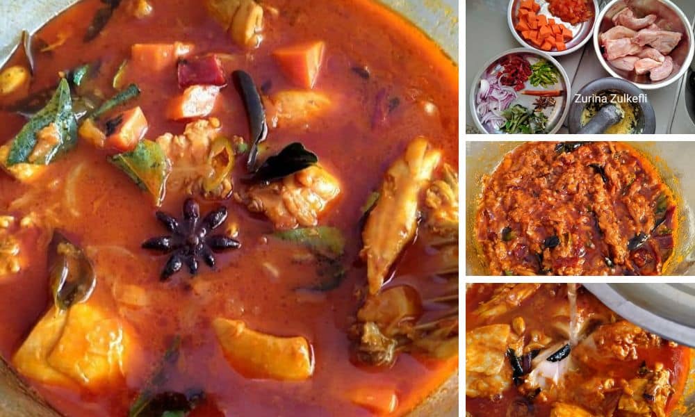 Individu kurang gemar sajian berlemak boleh cuba resipi kari ayam tanpa santan, sedap & padu rasanya