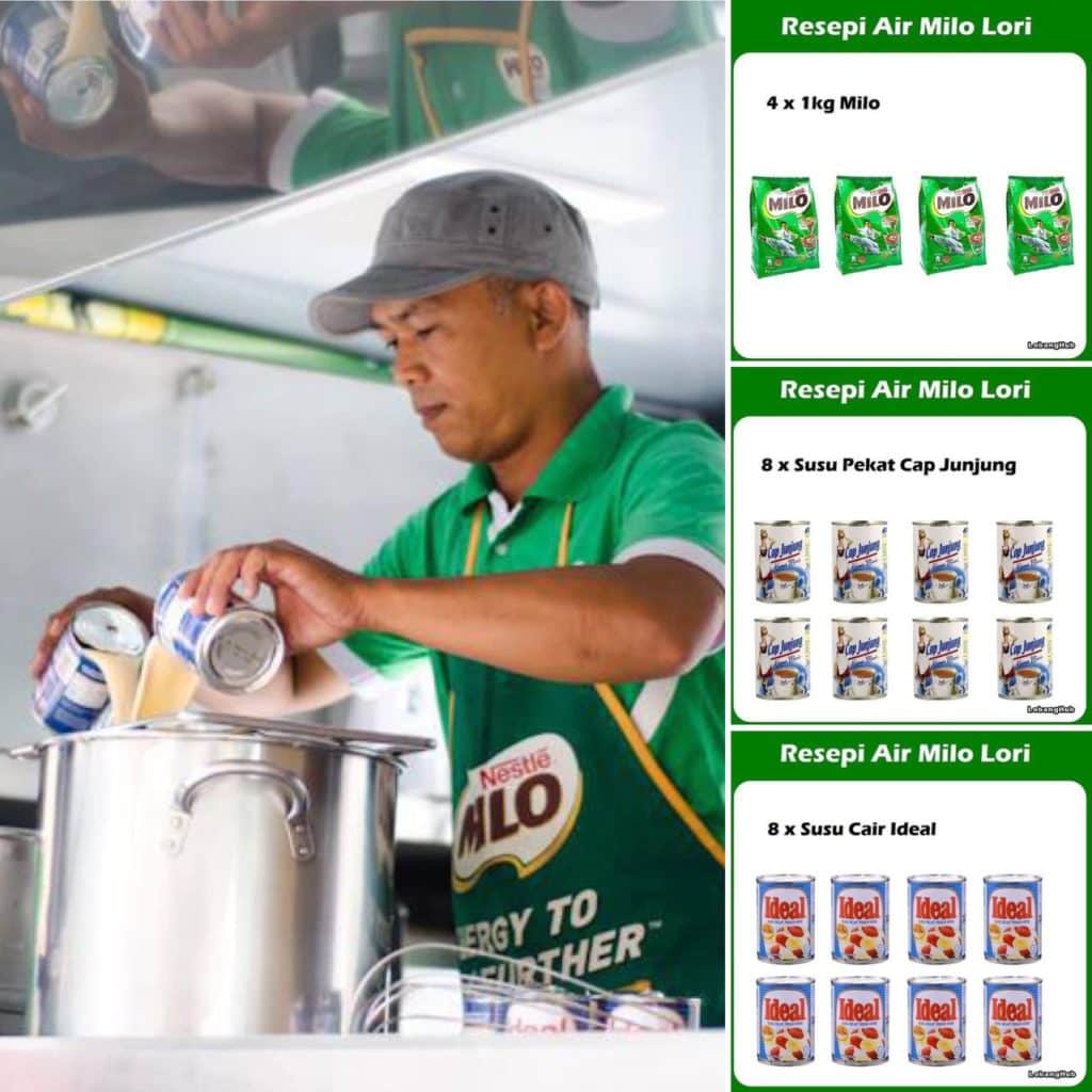 Sebiji rasa dari lori, individu ini kongsi resipi lengkap bancuh air milo pekat