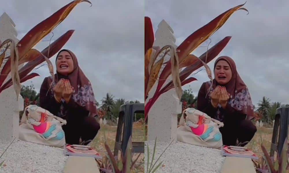 Tidak sempat rai hari bahagia, wanita ziarah pusara bersyukur ibu 'hadir' dalam mimpi