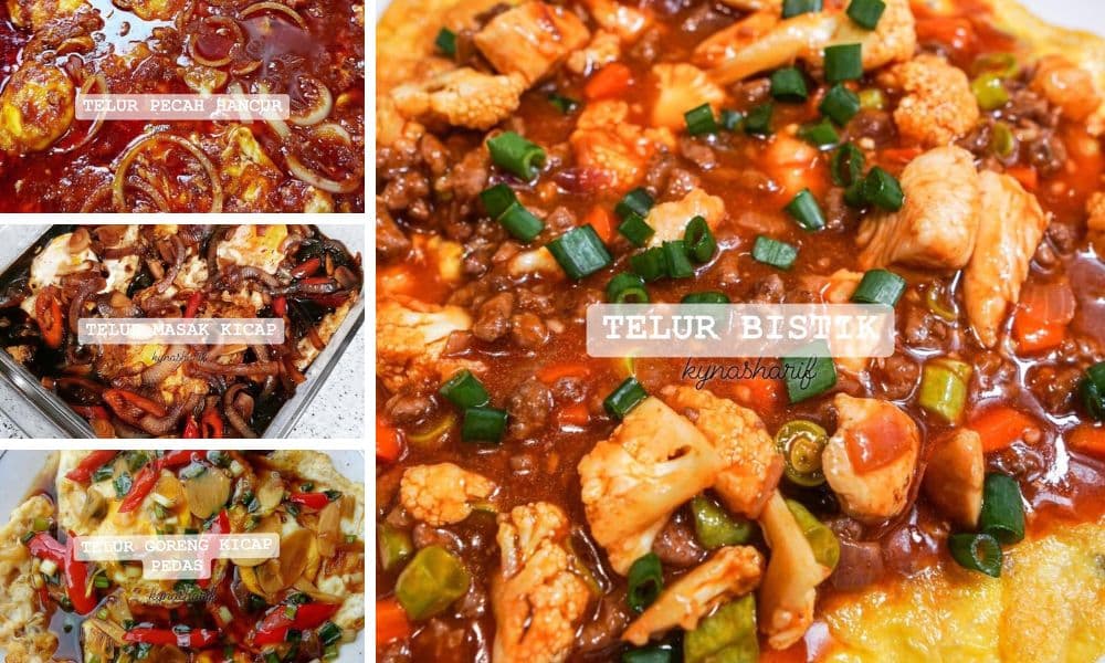 Aneka masakan berasaskan telur untuk panduan ibu-ibu yang boleh disajikan semasa sahur