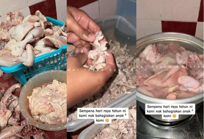 Habis ratusan ringgit, pasangan ini sanggup masak juadah raya untuk anak bulus jalanan