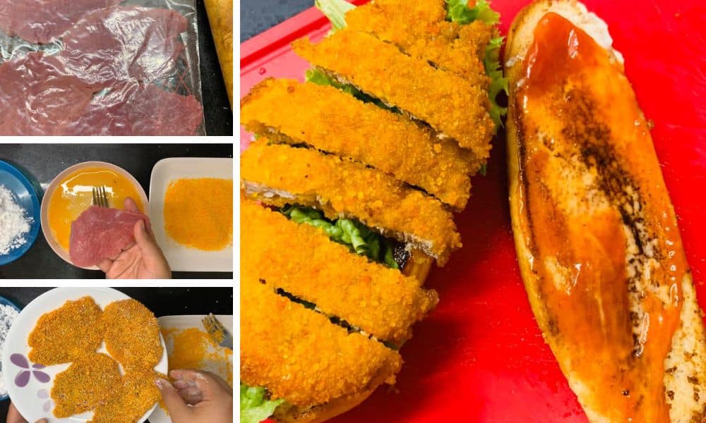 Pening kepala fikir bekal anak Cuba buat 'beef schnitzel' yang menyelerakan
