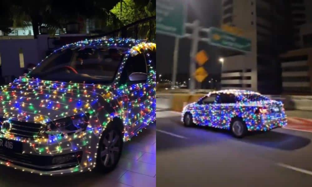 "Raya ni kita 'all out'" - Idea kreatif individu hias lampu lip-lap ini buat netizen terhibur