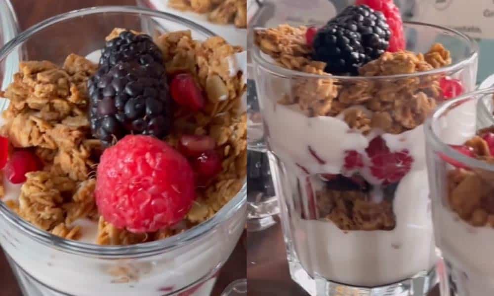 Resipi parfait yogurt kurma juadah berbuka yang menyelerakan, mudah dan sekejap saja nak buat
