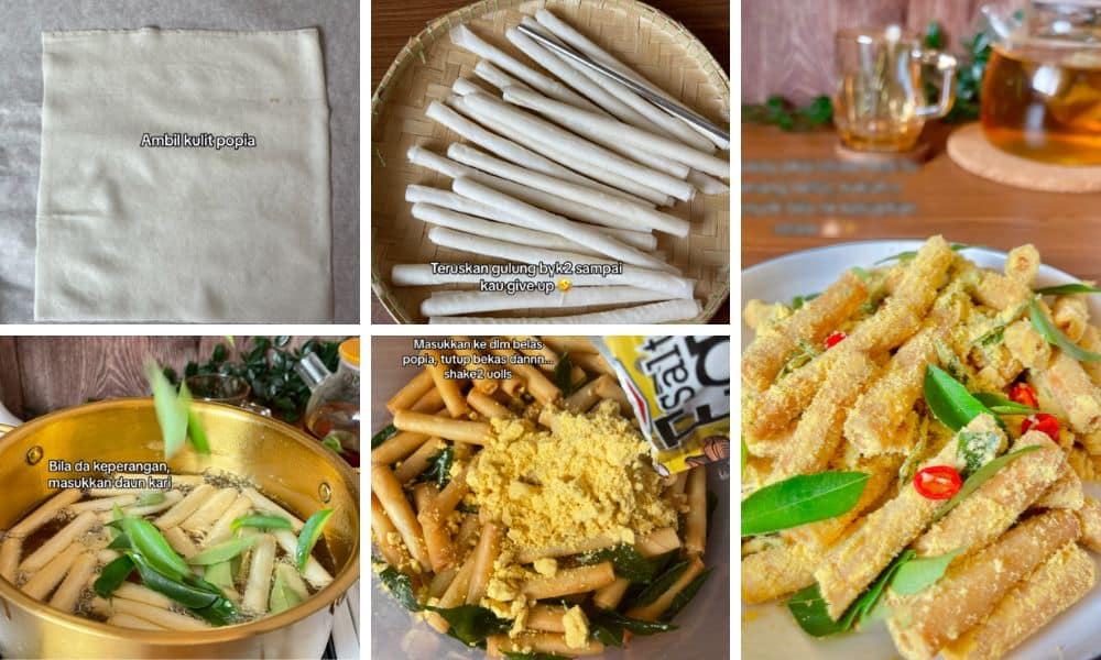 Resipi popia salted egg untuk kudapan hari raya, 'confirm' tak cukup sebalang