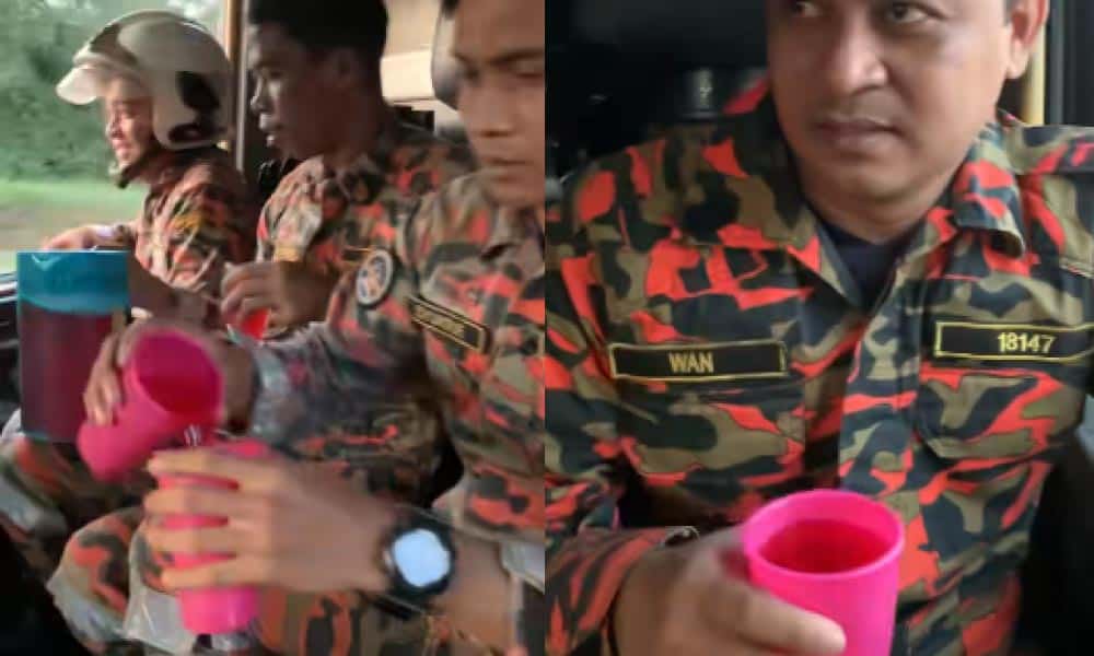 Siap bawa jag air ini rupanya suasana berbuka puasa abang bomba ramai tabik spring wira merah