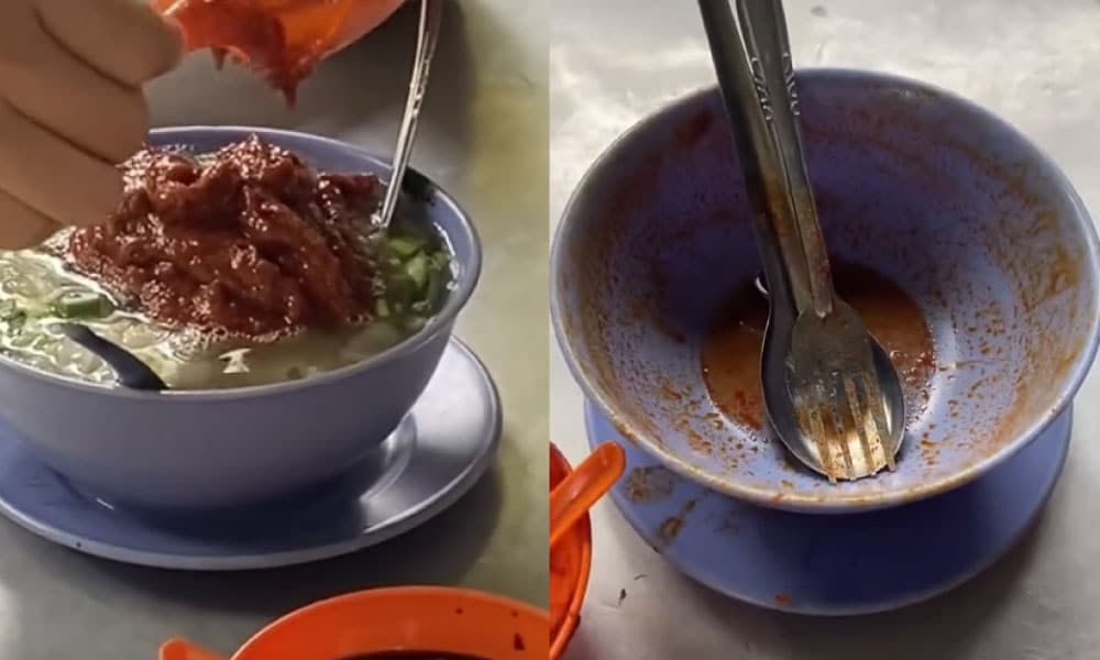 Aksi wanita ini makan kuetiau sup mengejutkan tapi tidak bagi geng sambal lebih