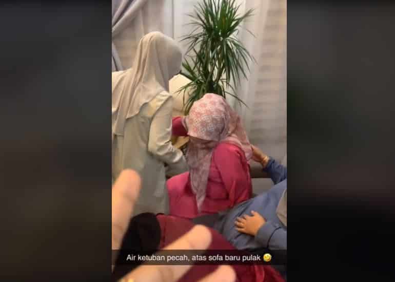 Tak sabar betul bayi nak jenguk dunia, tetamu rumah terbuka menjerit terlolong ibu terberanak