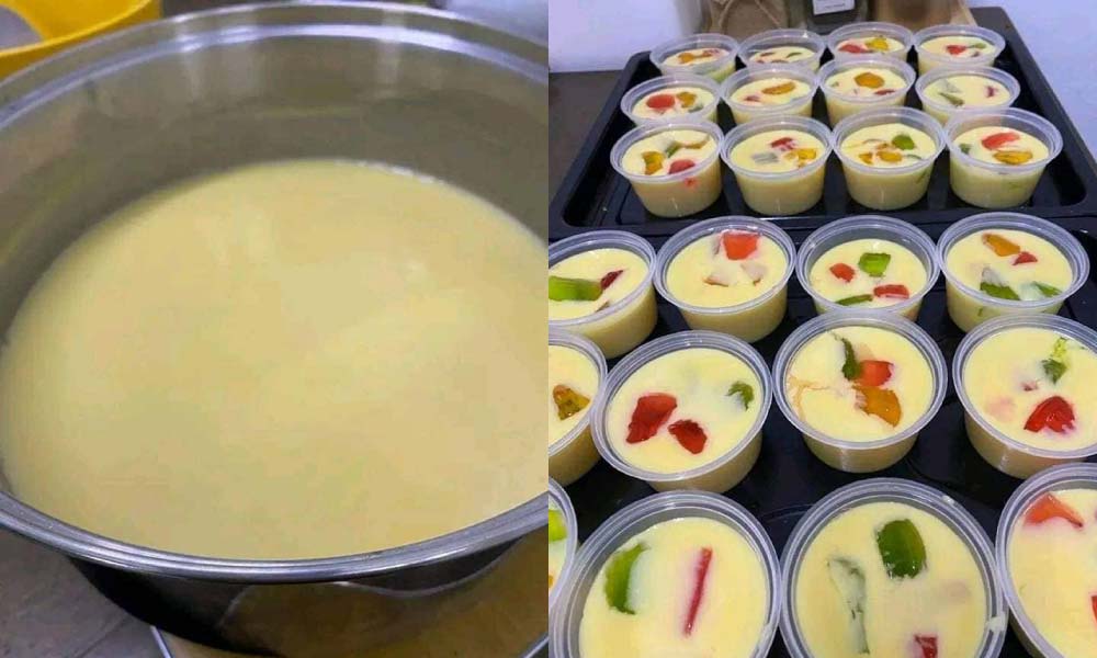 Wajib cuba resipi puding sumi kastard sebagai 'dessert' pagi raya