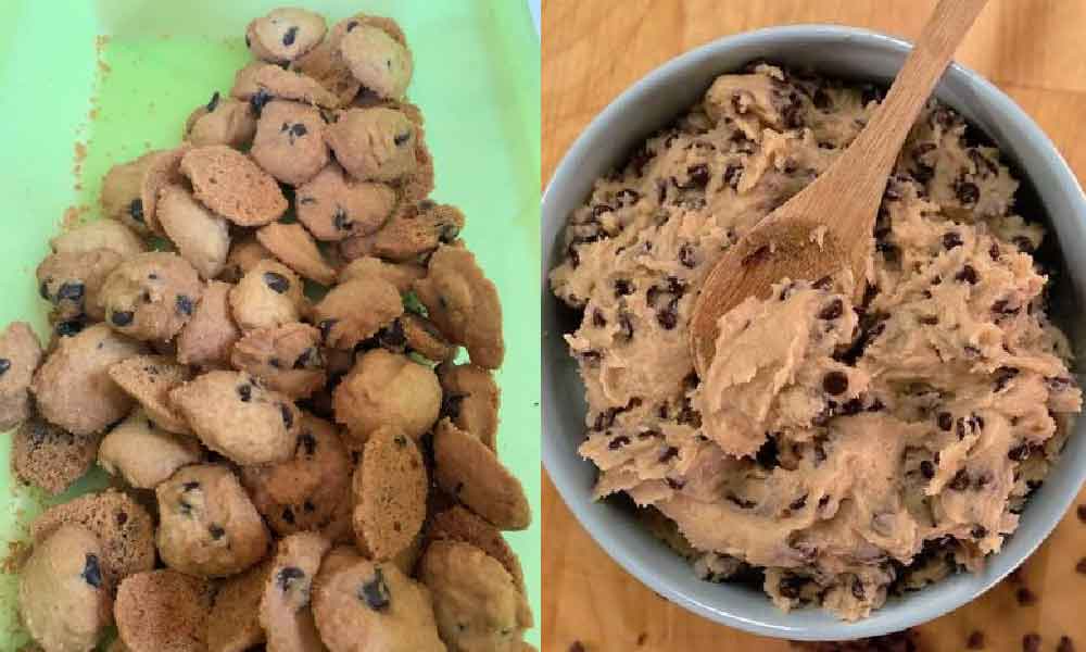 Biskut choc chip ala ‘Famous Amos’, cuma gaul guna senduk saja