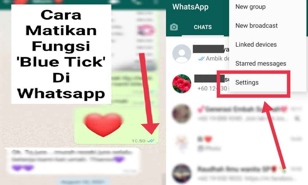 Ini teknik nak tahu whatsapp tiada 'blue tick' dah dibaca atau tidak ramai tak tahu