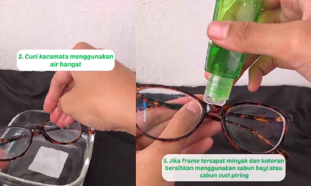 Cara mudah bersihkan cermin mata, jangan tahu pakai je