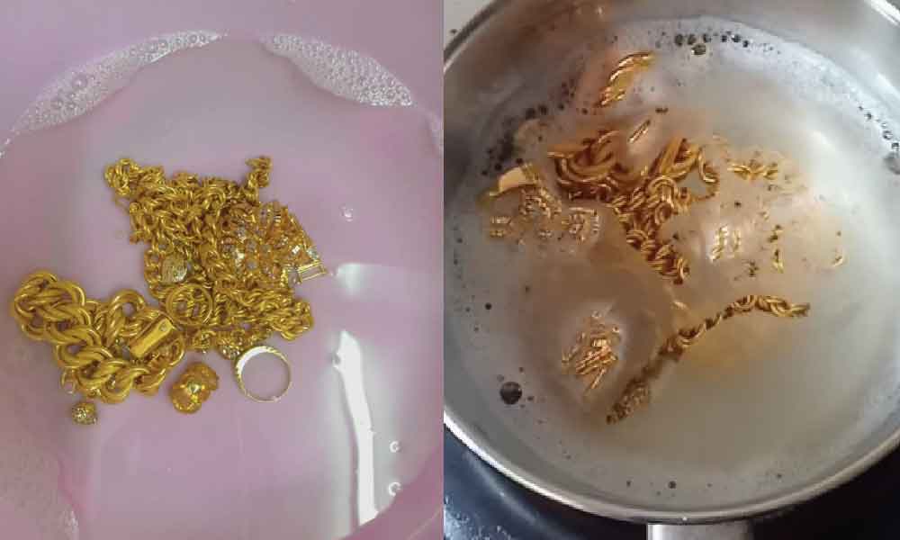 Wanita ini kongsi rahsia cara cuci emas macam di kedai