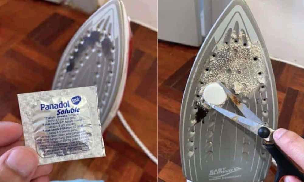 Guna panadol je boleh hilangkan kesan terbakar pada seterika ramai tak tahu