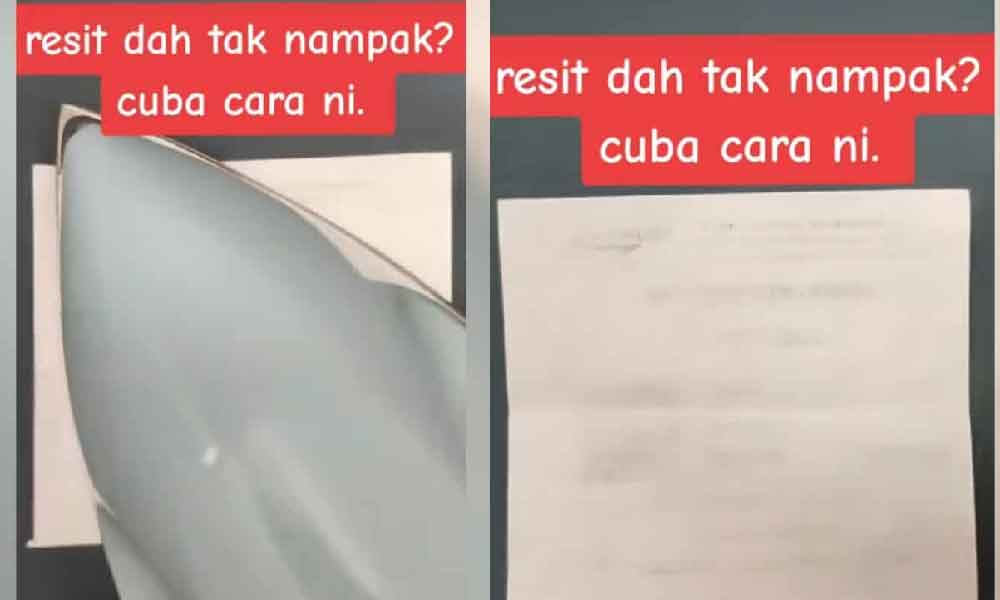 Tulisan resit pudar sampai tak boleh baca, buat tips ini mesti jadi