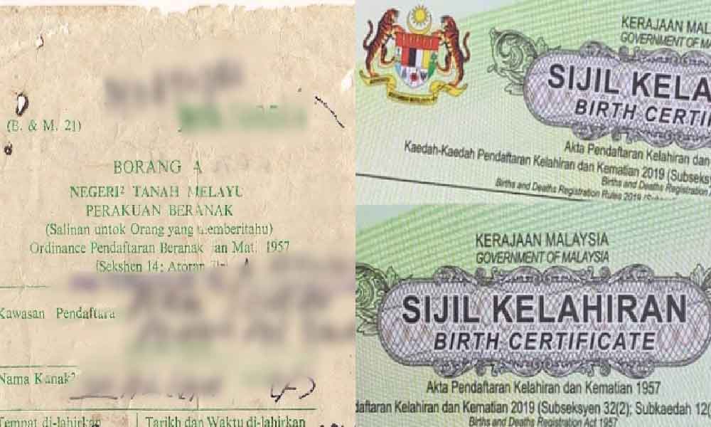 Cara mudah tukar surat beranak lama kepada baru, bayar RM5 saja, ikut panduan ini