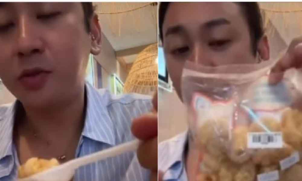 Pempengaruh kantoi selamba campur keropok babi dalam pinggan di restoran melayu