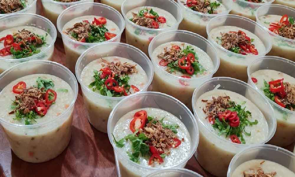 Elakkan pembaziran, jom masak bubur nasi sedap guna lebihan nasi kenduri