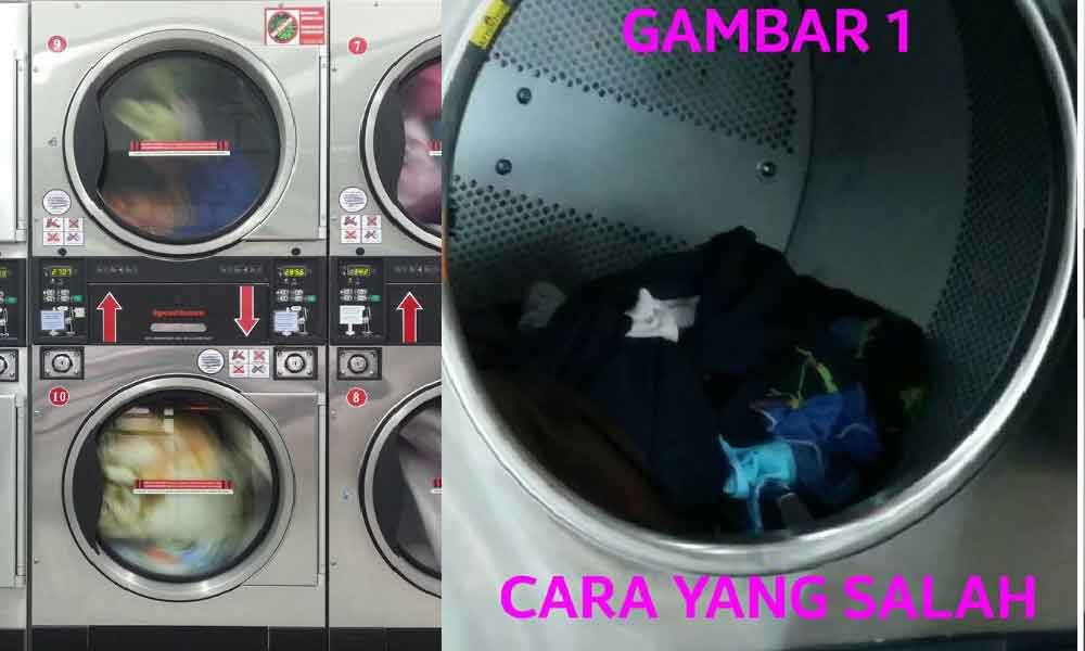 Dah masuk duit tapi baju tak kering juga? Ini cara betul guna dryer dobi