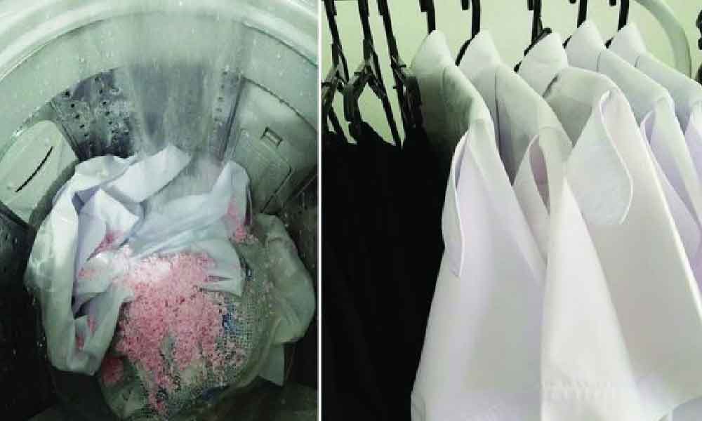 7 tip nak basuh baju sekolah anak guna bahan di rumah