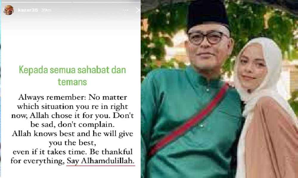 'Allah pilih kita, jangan bersedih atas ujian' Petikan nasihat Kazar raih perhatian