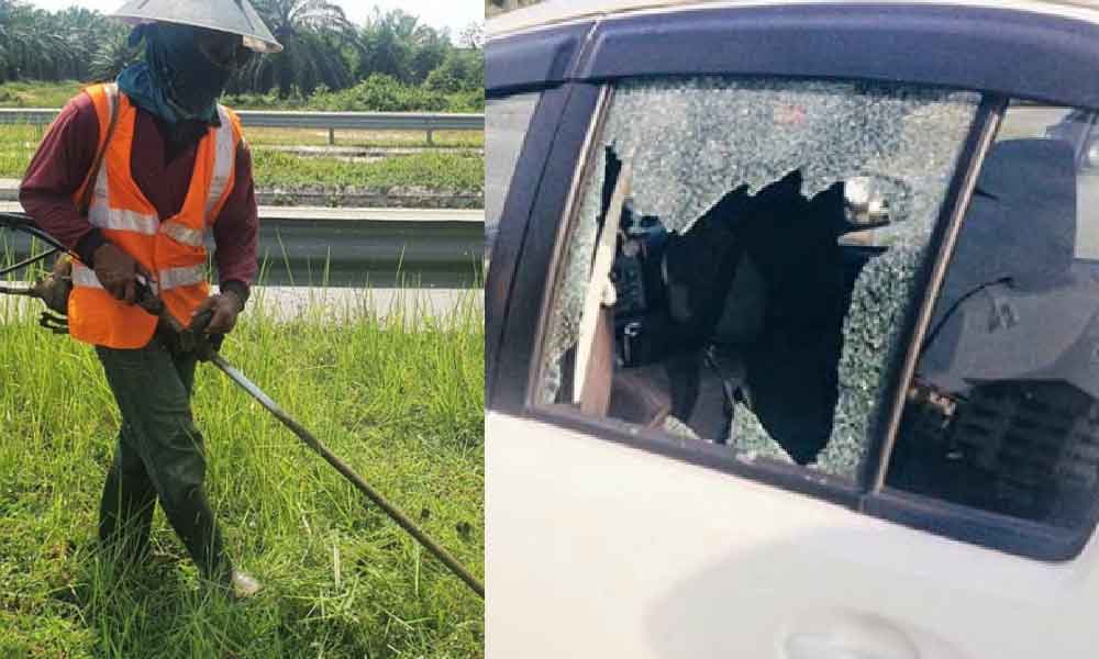 Baru tahu rupanya boleh tuntut ganti rugi cermin kereta kena batu orang mesin rumput
