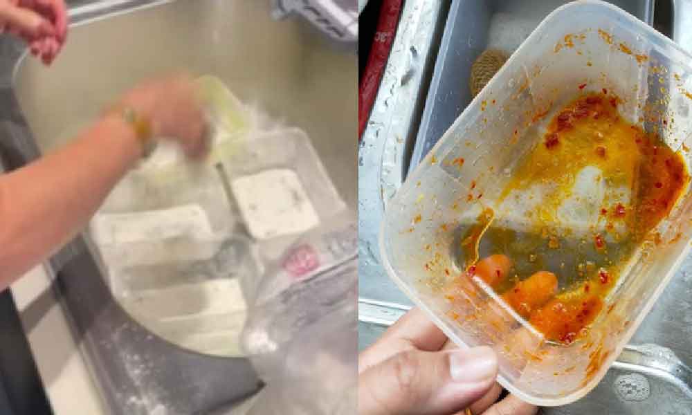 Ini cara paling cepat sental bekas plastik berminyak 'confirm' bersih!