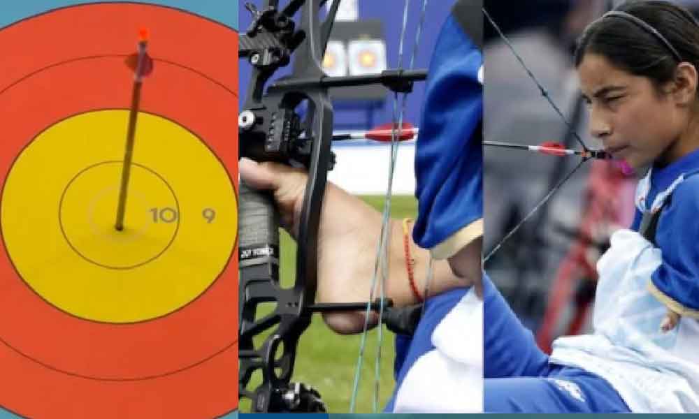 Atlet dapat 'perfect 10' dalam memanah dengan hanya tarik guna kaki!