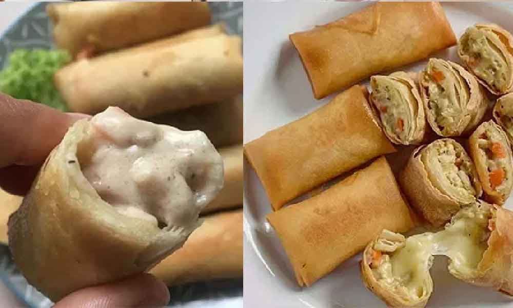 Resepi mudah popia carbonara untuk sarapan si kecil