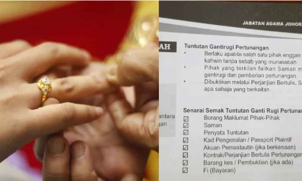 Baru tahu rupanya boleh saman tunang kalau batalkan perkahwinan, ini cara ramai nak tahu