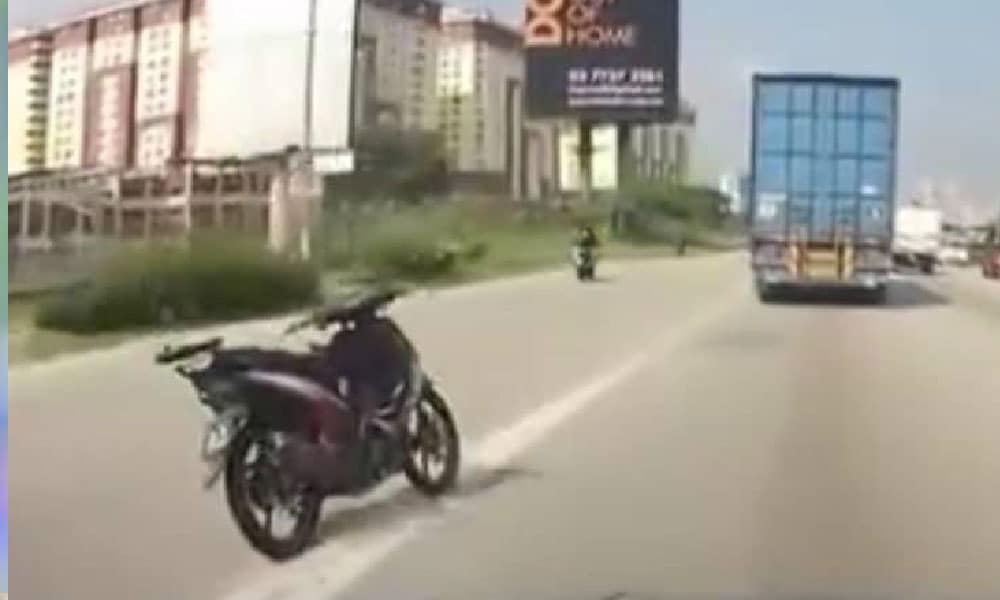 Akhirnya terjawab misteri motosikal tanpa penunggang di lebuhraya persekutuan