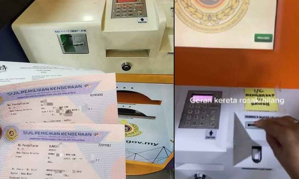 Tak perlu beratur untuk dapatkan geran kenderaan yang rosak atau hilang, ini cara guna mesin JPJ