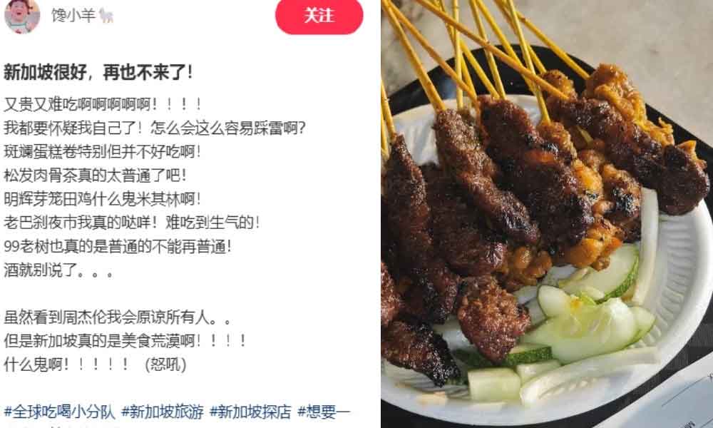 Pelancong tembok besar ‘complain’ makanan Singapura mahal dan tak sedap