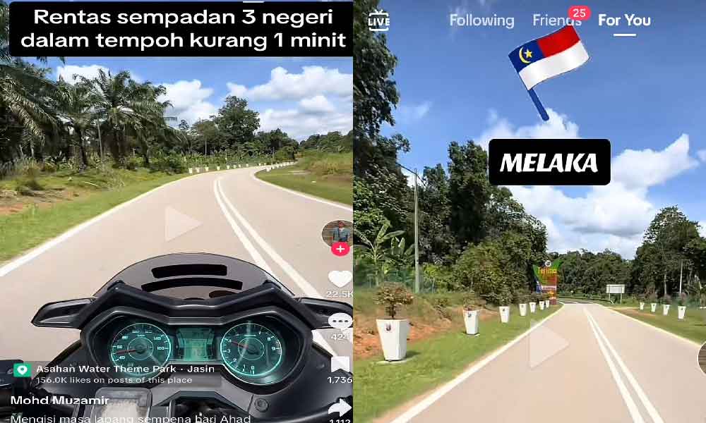 Lelaki ini kongsi jalan 'shortcut' rentas 3 negeri kurang 1 minit